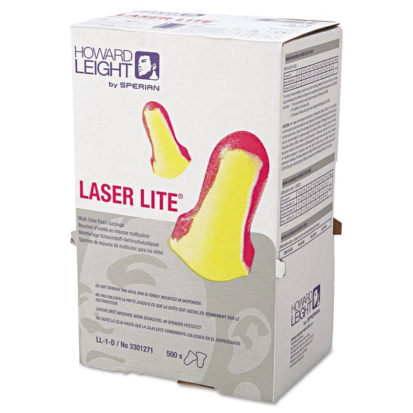 Honeywell Howard Leight Disposable Contoured-T Shape, Magenta/Yellow LL-1-D